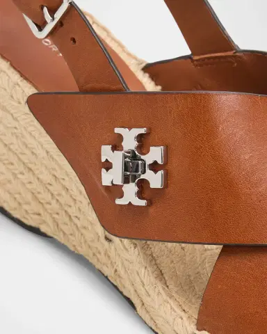 Tory Burch Turnlock Leather Slingback Espadrille Wedge Sandals | Thumbnail 4 Tory Burch Turnlock Leather Slingback Espadrille Wedge Sandals | Thumbnail 4