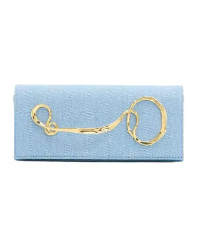 Alexis Bittar Twisted Cotton Chambray Clutch Bag | Thumbnail 1 Alexis Bittar Twisted Cotton Chambray Clutch Bag | Thumbnail 1