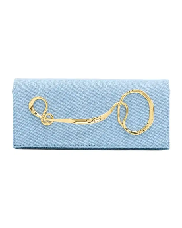Twisted Cotton Chambray Clutch Bag Twisted Cotton Chambray Clutch Bag