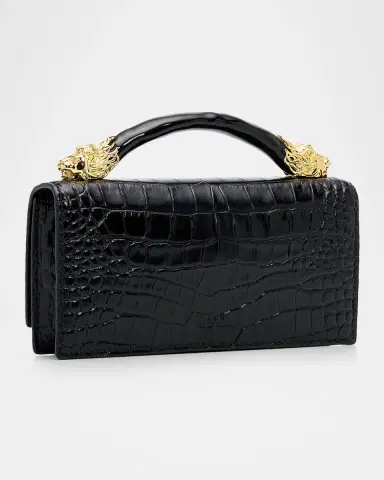 ALEXIS BITTAR Lioness Croc-Embossed Top-Handle Bag | Thumbnail 2 ALEXIS BITTAR Lioness Croc-Embossed Top-Handle Bag | Thumbnail 2