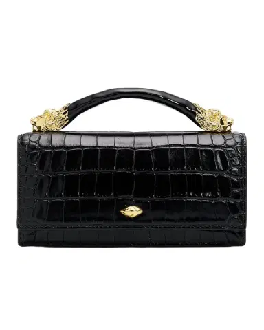 ALEXIS BITTAR Lioness Croc-Embossed Top-Handle Bag | Thumbnail 1 ALEXIS BITTAR Lioness Croc-Embossed Top-Handle Bag | Thumbnail 1