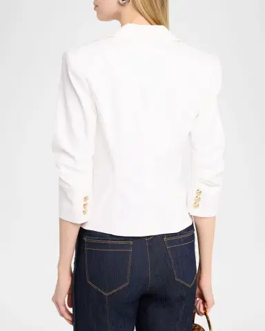 Cinq à Sept Khloe Denim Le Petit Blazer | Thumbnail 3 Cinq à Sept Khloe Denim Le Petit Blazer | Thumbnail 3
