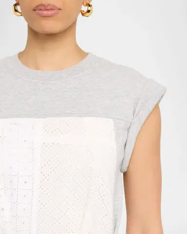 3.1 Phillip Lim Cap-Sleeve Broderie Anglaise Combo Midi Dress | Thumbnail 5 3.1 Phillip Lim Cap-Sleeve Broderie Anglaise Combo Midi Dress | Thumbnail 5