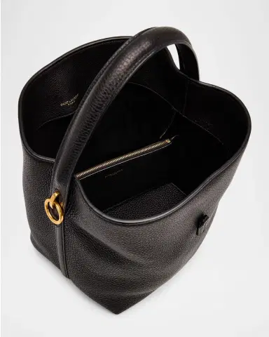 Saint Laurent Le 37 YSL Grained Leather Bucket Bag | Thumbnail 9 Saint Laurent Le 37 YSL Grained Leather Bucket Bag | Thumbnail 9