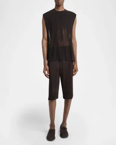 Homme Plissé Issey Miyake Men 's Sheer Knit Vest | Thumbnail 2 Homme Plissé Issey Miyake Men 's Sheer Knit Vest | Thumbnail 2
