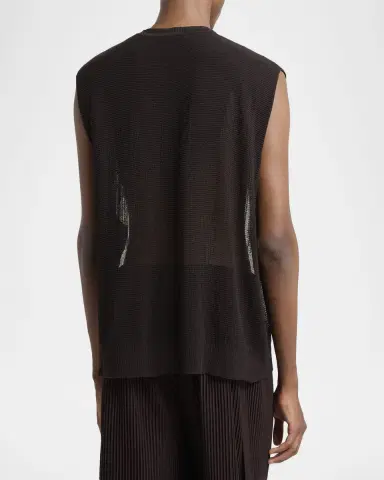Homme Plissé Issey Miyake Men 's Sheer Knit Vest | Thumbnail 3 Homme Plissé Issey Miyake Men 's Sheer Knit Vest | Thumbnail 3