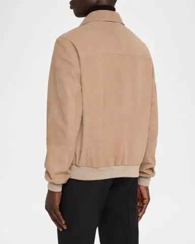 Stefano Ricci Men 's Suede Button-Front Shirt Jacket | Thumbnail 2 Stefano Ricci Men 's Suede Button-Front Shirt Jacket | Thumbnail 2