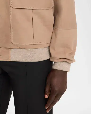 Stefano Ricci Men 's Suede Button-Front Shirt Jacket | Thumbnail 4 Stefano Ricci Men 's Suede Button-Front Shirt Jacket | Thumbnail 4