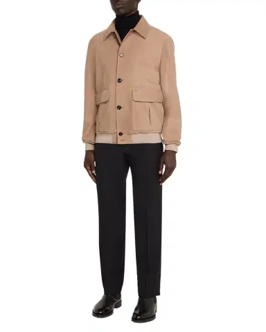 Stefano Ricci Men 's Suede Button-Front Shirt Jacket | Thumbnail 1 Stefano Ricci Men 's Suede Button-Front Shirt Jacket | Thumbnail 1