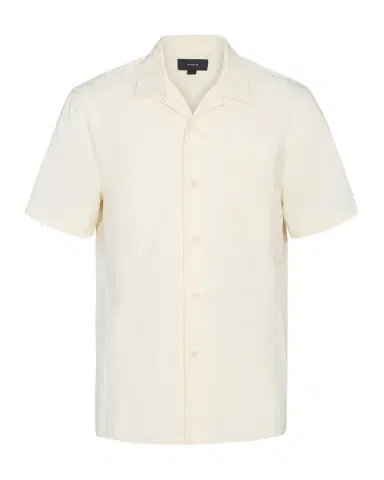 Vince Men 's Union Stripe Cotton Loop-Collar Short-Sleeve Shirt | Thumbnail 1 Vince Men 's Union Stripe Cotton Loop-Collar Short-Sleeve Shirt | Thumbnail 1