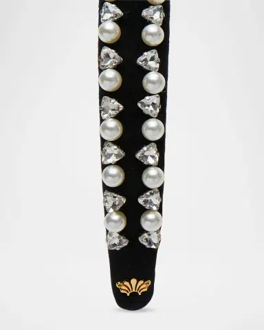 Lele Sadoughi Charlotte Geo Crystal & Faux Pearl Headband | Thumbnail 3 Lele Sadoughi Charlotte Geo Crystal & Faux Pearl Headband | Thumbnail 3