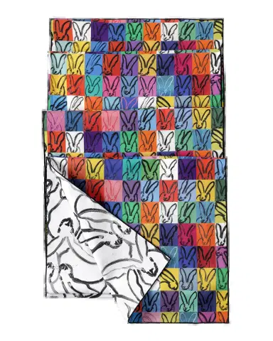 Hunt Slonem Rabbit Rabbit Reversible Table Runner, 15" x 108" | Thumbnail 2 Hunt Slonem Rabbit Rabbit Reversible Table Runner, 15" x 108" | Thumbnail 2