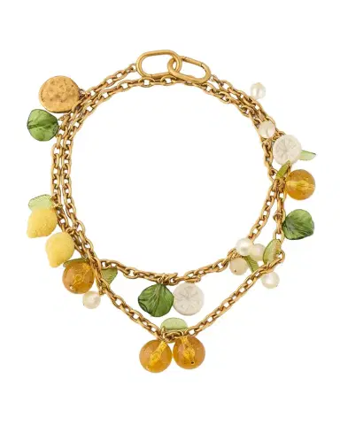 Saint Laurent Resin Orange Charms Bag Chain | Thumbnail 1 Saint Laurent Resin Orange Charms Bag Chain | Thumbnail 1