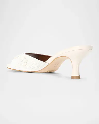 STAUD 60mm Brigitte Beaded Satin Kitten-Heel Mules | Thumbnail 2 STAUD 60mm Brigitte Beaded Satin Kitten-Heel Mules | Thumbnail 2