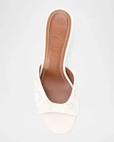 STAUD 60mm Brigitte Beaded Satin Kitten-Heel Mules | Thumbnail 4 STAUD 60mm Brigitte Beaded Satin Kitten-Heel Mules | Thumbnail 4