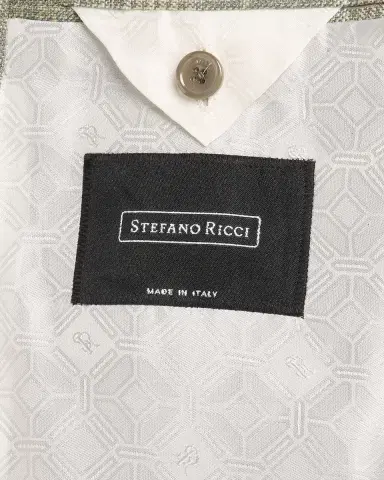 Stefano Ricci Men's Wool, Silk and Cotton Glen Plaid Sport Coat | Thumbnail 5 Stefano Ricci Men's Wool, Silk and Cotton Glen Plaid Sport Coat | Thumbnail 5