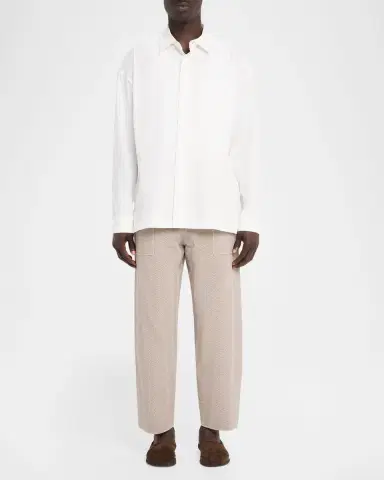 Homme Plissé Issey Miyake Men 's Inlaid Knit Herringbone Straight-Leg Trousers | Thumbnail 2 Homme Plissé Issey Miyake Men 's Inlaid Knit Herringbone Straight-Leg Trousers | Thumbnail 2
