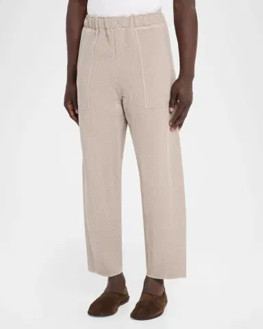 Homme Plissé Issey Miyake Men 's Inlaid Knit Herringbone Straight-Leg Trousers | Thumbnail 4 Homme Plissé Issey Miyake Men 's Inlaid Knit Herringbone Straight-Leg Trousers | Thumbnail 4
