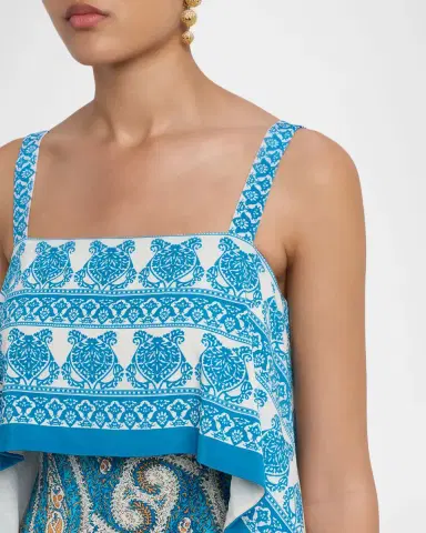 Etro Paisley-Print Sleeveless Panel Drape Maxi Dress | Thumbnail 4 Etro Paisley-Print Sleeveless Panel Drape Maxi Dress | Thumbnail 4