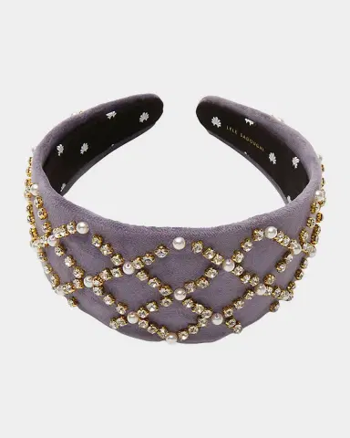 Lele Sadoughi Brigitte Embellished Velvet Headband | Thumbnail 2 Lele Sadoughi Brigitte Embellished Velvet Headband | Thumbnail 2