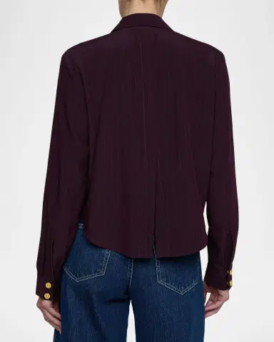 L'Agence Armida Pinstripe Long-Sleeve Shirt | Thumbnail 2 L'Agence Armida Pinstripe Long-Sleeve Shirt | Thumbnail 2