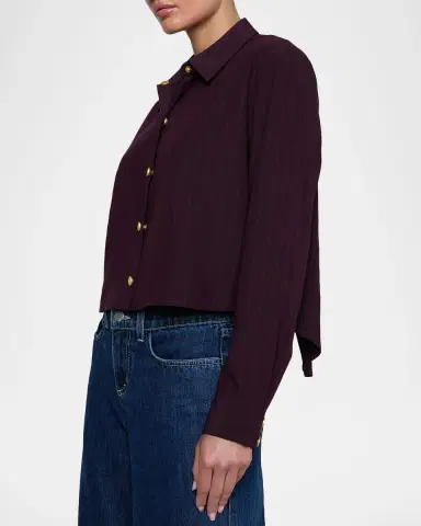 L'Agence Armida Pinstripe Long-Sleeve Shirt | Thumbnail 4 L'Agence Armida Pinstripe Long-Sleeve Shirt | Thumbnail 4