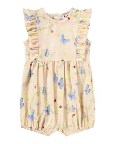 Molo Girl 's Felicia Floral-Print Organic Cotton Romper, Size 3M-18M | Thumbnail 1 Molo Girl 's Felicia Floral-Print Organic Cotton Romper, Size 3M-18M | Thumbnail 1