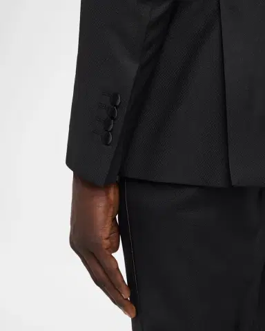 Emporio Armani Men's G Line Jacquard Wool Satin-Trim Two-Piece Suit | Thumbnail 9 Emporio Armani Men's G Line Jacquard Wool Satin-Trim Two-Piece Suit | Thumbnail 9