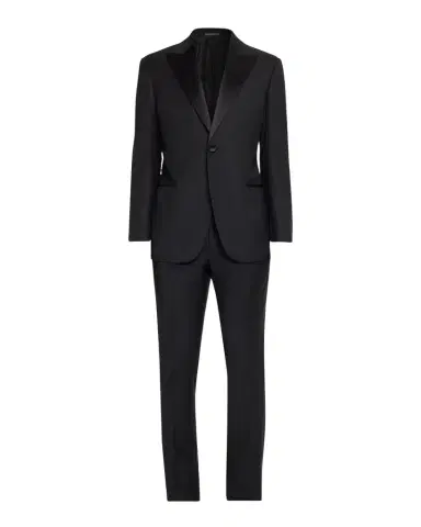 Emporio Armani Men's G Line Jacquard Wool Satin-Trim Two-Piece Suit | Thumbnail 1 Emporio Armani Men's G Line Jacquard Wool Satin-Trim Two-Piece Suit | Thumbnail 1