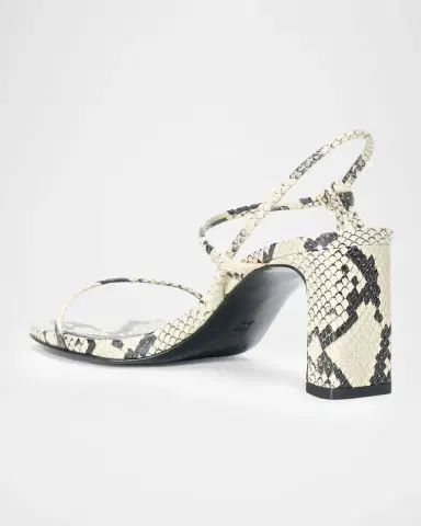 STAUD 65mm Laurel Snake-Embossed Leather Sandals | Thumbnail 3 STAUD 65mm Laurel Snake-Embossed Leather Sandals | Thumbnail 3