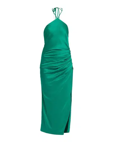 Simkhai Hansel Ruched Satin Halter Maxi Dress | Thumbnail 1 Simkhai Hansel Ruched Satin Halter Maxi Dress | Thumbnail 1