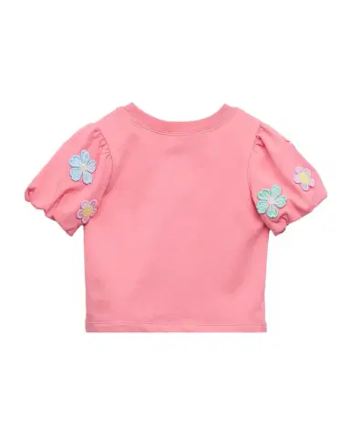 Hannah Banana Girl 's Floral Embroidered Puff-Sleeve Top, Size 2T-10 | Thumbnail 1 Hannah Banana Girl 's Floral Embroidered Puff-Sleeve Top, Size 2T-10 | Thumbnail 1