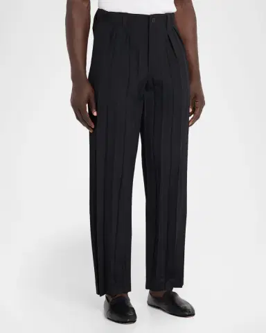 Homme Plissé Issey Miyake Men's Edge Ensemble Pleated Trousers | Thumbnail 4 Homme Plissé Issey Miyake Men's Edge Ensemble Pleated Trousers | Thumbnail 4