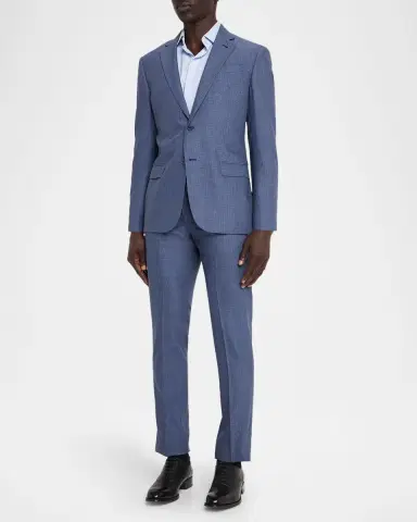 Emporio Armani Men's G Line Wool Super 130s Micro-Check Two-Piece Suit | Thumbnail 2 Emporio Armani Men's G Line Wool Super 130s Micro-Check Two-Piece Suit | Thumbnail 2