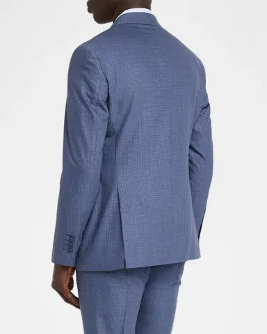 Emporio Armani Men's G Line Wool Super 130s Micro-Check Two-Piece Suit | Thumbnail 3 Emporio Armani Men's G Line Wool Super 130s Micro-Check Two-Piece Suit | Thumbnail 3