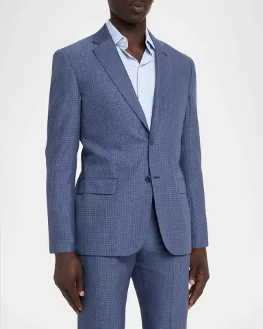 Emporio Armani Men's G Line Wool Super 130s Micro-Check Two-Piece Suit | Thumbnail 4 Emporio Armani Men's G Line Wool Super 130s Micro-Check Two-Piece Suit | Thumbnail 4