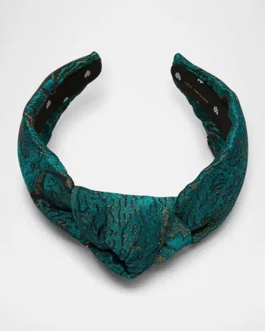 Lele Sadoughi Jade Knotted Brocade Headband | Thumbnail 2 Lele Sadoughi Jade Knotted Brocade Headband | Thumbnail 2