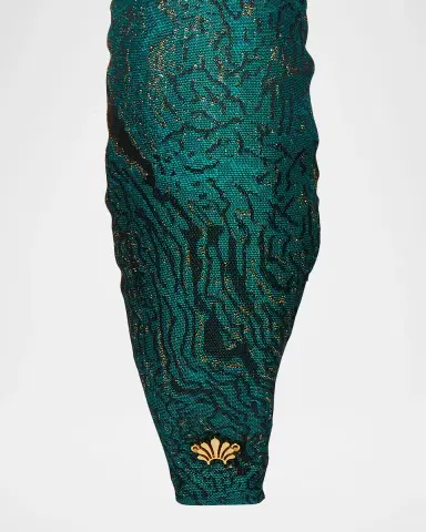 Lele Sadoughi Jade Knotted Brocade Headband | Thumbnail 3 Lele Sadoughi Jade Knotted Brocade Headband | Thumbnail 3