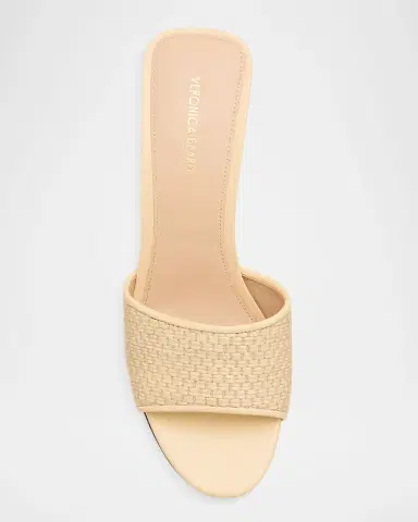 Veronica Beard Galessa Raffia & Leather Block-Heel Sandals | Thumbnail 5 Veronica Beard Galessa Raffia & Leather Block-Heel Sandals | Thumbnail 5