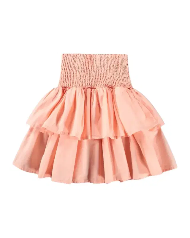 Girl 's Bonita Tiered Chambray Skirt Girl 's Bonita Tiered Chambray Skirt