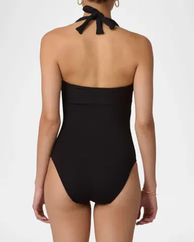 Shoshanna Retro Halter One-Piece Swimsuit | Thumbnail 3 Shoshanna Retro Halter One-Piece Swimsuit | Thumbnail 3