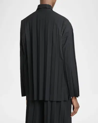 Homme Plisse Issey Miyake Men's Pleated Relaxed Fit Button-Down Shirt | Thumbnail 2 Homme Plisse Issey Miyake Men's Pleated Relaxed Fit Button-Down Shirt | Thumbnail 2