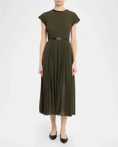 Jason Wu Collection Belted Pleated Chiffon Midi Dress | Thumbnail 2 Jason Wu Collection Belted Pleated Chiffon Midi Dress | Thumbnail 2