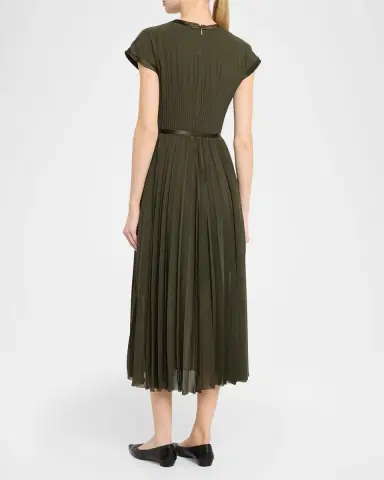 Jason Wu Collection Belted Pleated Chiffon Midi Dress | Thumbnail 3 Jason Wu Collection Belted Pleated Chiffon Midi Dress | Thumbnail 3