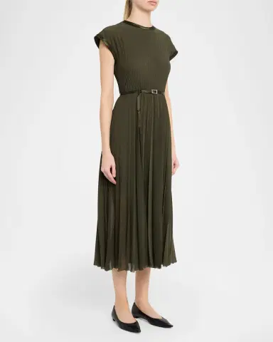 Jason Wu Collection Belted Pleated Chiffon Midi Dress | Thumbnail 4 Jason Wu Collection Belted Pleated Chiffon Midi Dress | Thumbnail 4