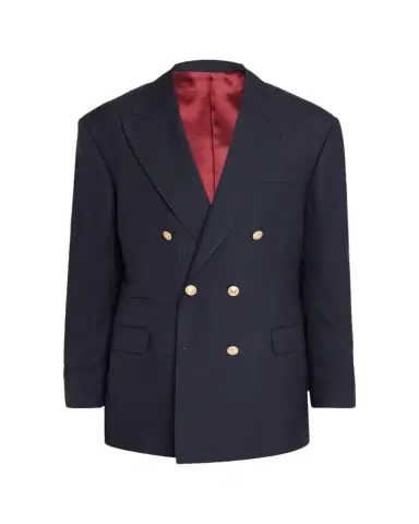 Brunello Cucinelli Men's Virgin Wool Double-Breasted Jacket | Thumbnail 1 Brunello Cucinelli Men's Virgin Wool Double-Breasted Jacket | Thumbnail 1