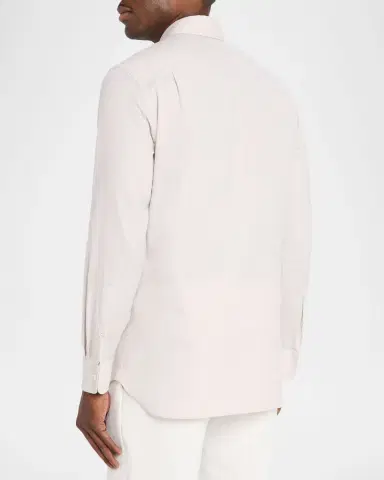 dunhill Men's Sea Island Cotton Button-Front Shirt | Thumbnail 3 dunhill Men's Sea Island Cotton Button-Front Shirt | Thumbnail 3