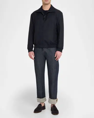 Etro Men's Paisley Jacquard Zip-Front Jacket | Thumbnail 2 Etro Men's Paisley Jacquard Zip-Front Jacket | Thumbnail 2