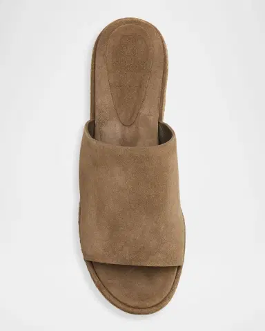 Brunello Cucinelli Suede & Raffia Wedge Sandals | Thumbnail 5 Brunello Cucinelli Suede & Raffia Wedge Sandals | Thumbnail 5