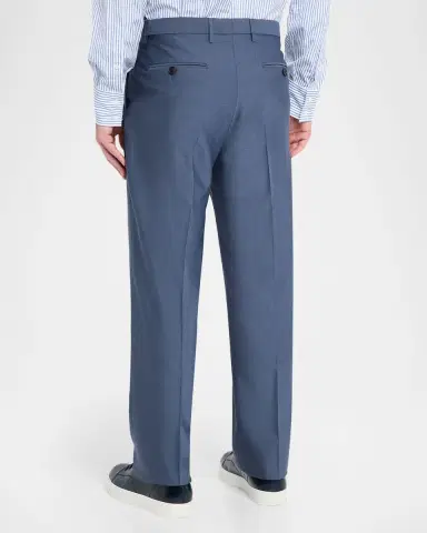 Etro Men 's Single-Pleat Virgin Wool Roma-Fit Straight-Leg Trousers | Thumbnail 3 Etro Men 's Single-Pleat Virgin Wool Roma-Fit Straight-Leg Trousers | Thumbnail 3